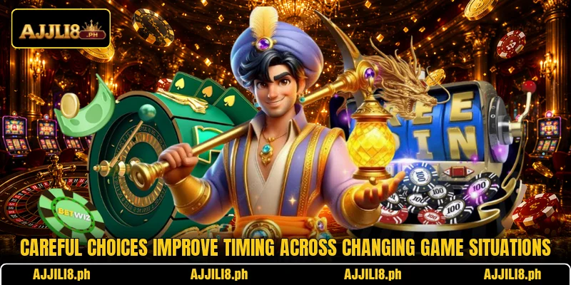 Careful choices improve timing across changing game situations