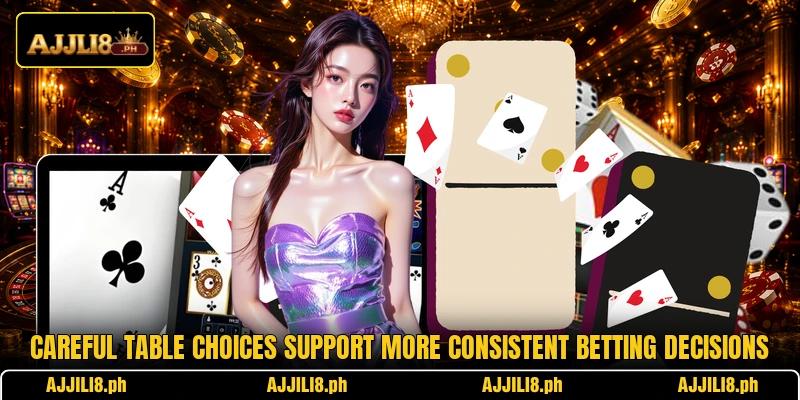 Careful table choices support more consistent betting decisions