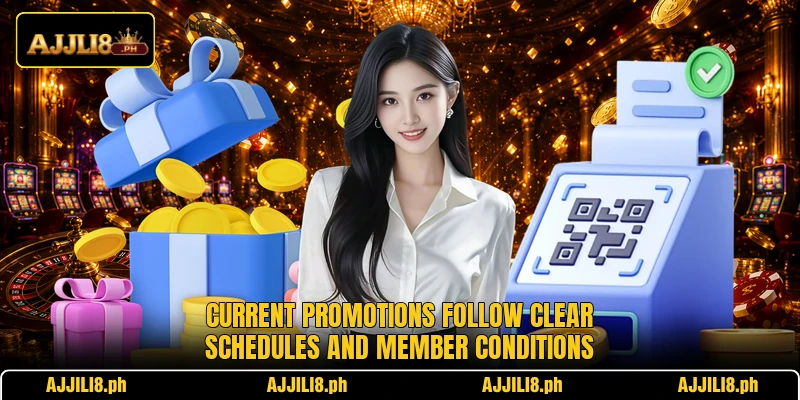 Current promotions follow clear schedules and member conditions
