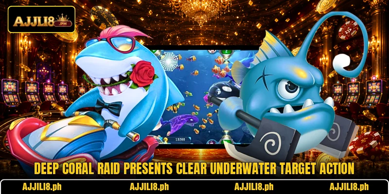 Deep Coral Raid presents clear underwater target action