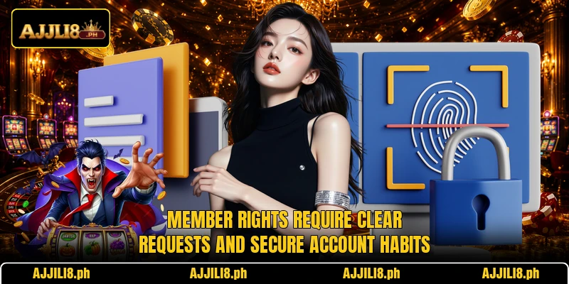 Member rights require clear requests and secure account habits