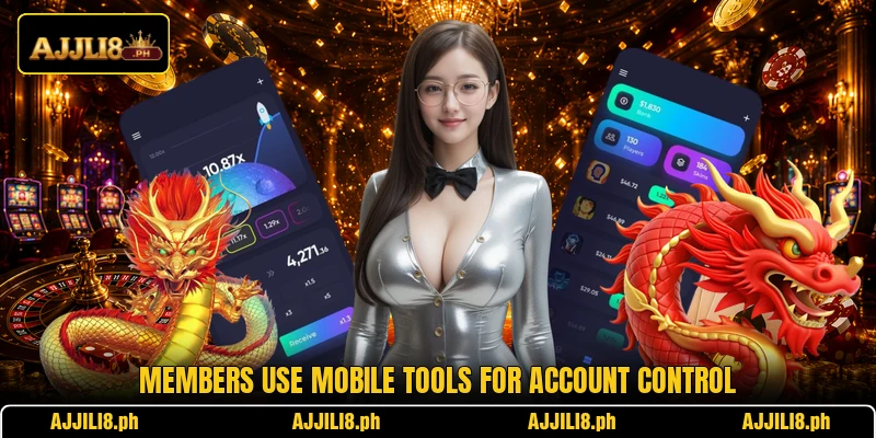 Members use mobile tools for account control