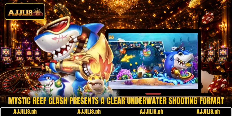 Mystic Reef Clash presents a clear underwater shooting format