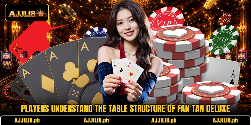 Players understand the table structure of Fan Tan Deluxe