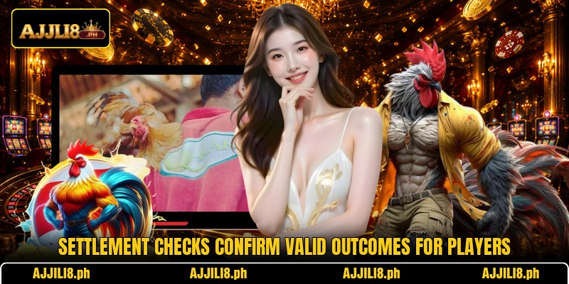 Settlement checks confirm valid outcomes for players